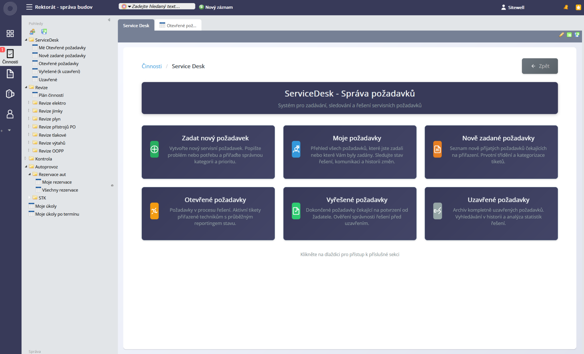ServiceDesk - Dashboard