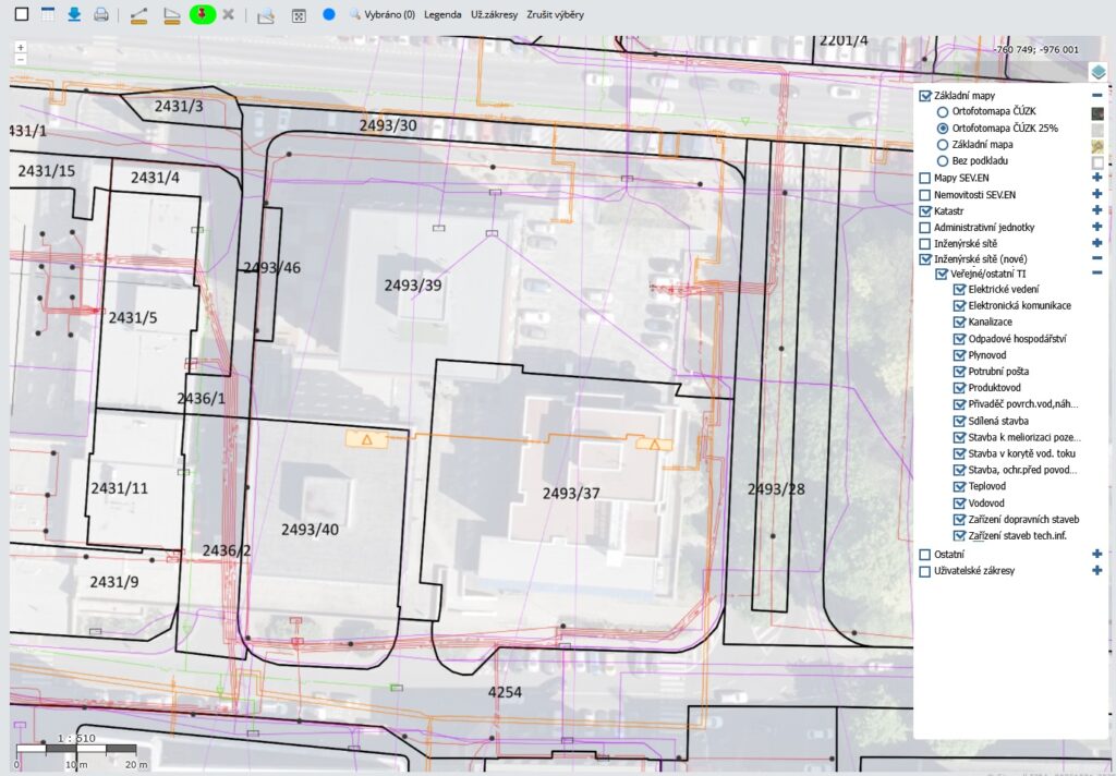 EIRA Software pro správu areálů - Integrované vrstvy digitální technické mapy